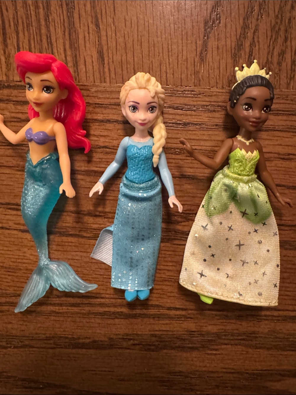 Disney Mini 3.5 inch Princess Dolls - Ariel, Elsa & Tiana